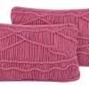 Beliani Koristetyyny Puuvilla Vaaleanpunainen Makramee 30 X 50 Cm 2 Kpl Kiris Shop