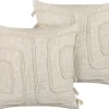 Beliani Koristetyyny Puuvilla Vaalea Beige 45 X 45 Cm 2 Kpl Pleione New
