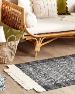 Beliani Koristetyyny Puuvilla Vaalea Beige 45 X 45 Cm 2 Kpl Pleione New