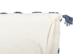 Beliani Koristetyyny Puuvilla Vaalea Beige/Sininen 45 X 45 Cm Jacaranda Flash Sale