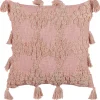 Beliani Koristetyyny Puuvilla Vaaleanpunainen Tuftattu 45 X 45 Cm Torenia Discount