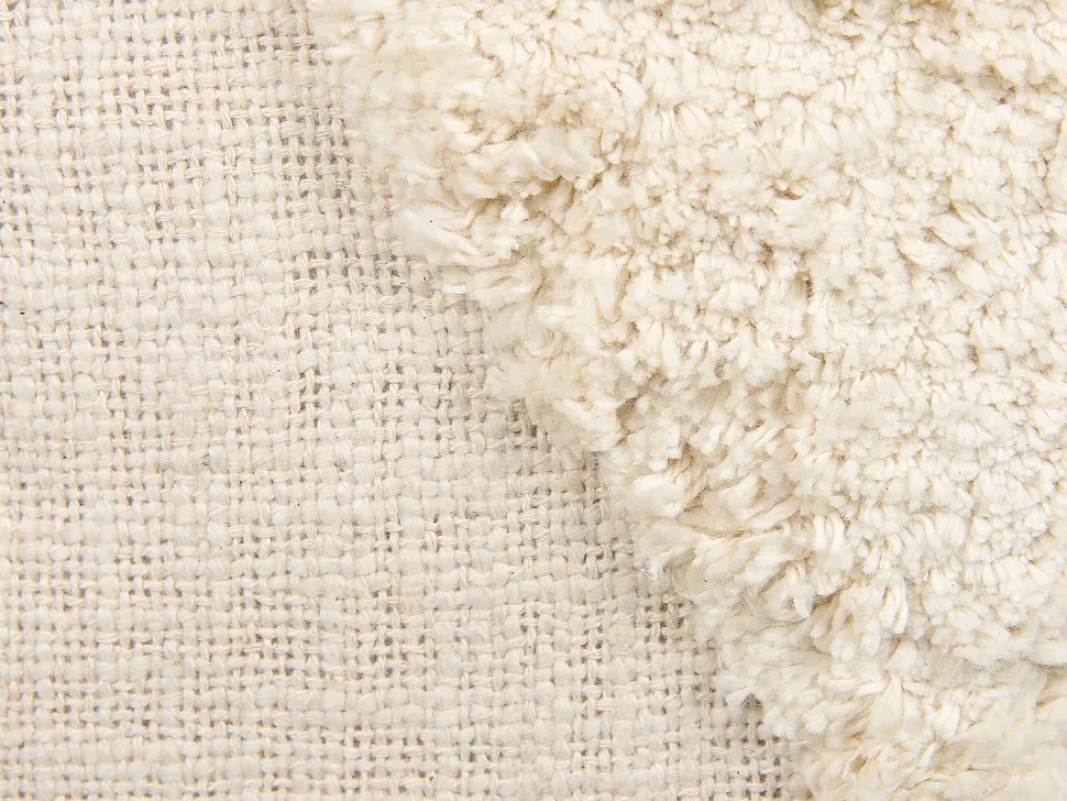 Beliani Koristetyyny Puuvilla Vaalea Beige 45 X 45 Cm Avium Sale