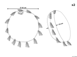 Beliani Koristetyyny Puuvilla Vaalea Beige 45 Cm 2 Kpl Madia Best Sale
