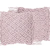 Beliani Koristetyyny Puuvilla Vaaleanpunainen Makramee 40 X 40 Cm 2 Kpl Yaniklar Sale