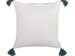 Beliani Koristetyyny Puuvilla Valkoinen/Sininen 45 X 45 Cm 2 Kpl Rumex Best Sale