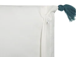 Beliani Koristetyyny Puuvilla Valkoinen/Sininen 45 X 45 Cm 2 Kpl Rumex Best Sale