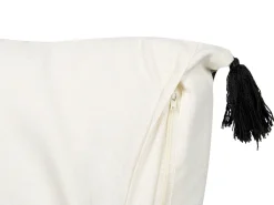 Beliani Koristetyyny Puuvilla Valkoinen/Musta 45 X 45 Cm Mays Hot