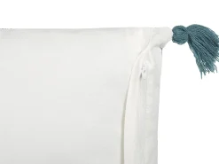 Beliani Koristetyyny Puuvilla Valkoinen/Sininen 45 X 45 Cm 2 Kpl Cornus Clearance