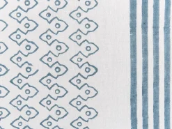 Beliani Koristetyyny Puuvilla Valkoinen/Sininen 45 X 45 Cm 2 Kpl Tilia Shop