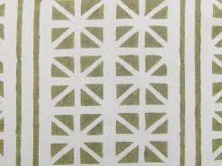 Beliani Koristetyyny Puuvilla Valkoinen/Vihrea 45 X 45 Cm Syringa Clearance