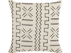 Beliani Koristetyyny Puuvilla Valkoinen/Musta 45 X 45 Cm Myrica Store