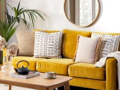 Beliani Koristetyyny Puuvilla Valkoinen/Musta 45 X 45 Cm Myrica Store