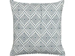 Beliani Koristetyyny Puuvilla Valkoinen/Sininen 45 X 45 Cm 2 Kpl Cordata Flash Sale