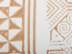 Beliani Koristetyyny Puuvilla Valkoinen/Vaaleanruskea 45 X 45 Cm Malus Store