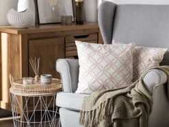 Beliani Koristetyyny Puuvilla Valkoinen 45 X 45 Cm 2 Kpl Verbena Outlet