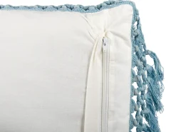 Beliani Koristetyyny Puuvilla Valkoinen/Sininen 45 X 45 Cm 2 Kpl Pallida Cheap