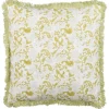 Beliani Koristetyyny Puuvilla Vihrea/Valkoinen 45 X 45 Cm Filix Flash Sale