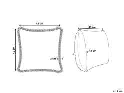 Beliani Koristetyyny Puuvilla Vihrea/Valkoinen 45 X 45 Cm Filix Flash Sale