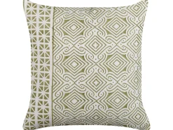 Beliani Koristetyyny Puuvilla Vihrea/Valkoinen 45 X 45 Cm 2 Kpl Larics Online