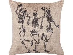 Beliani Koristetyyny Sametti Beige 45 X 45 Cm 2 Kpl Mortesti Shop