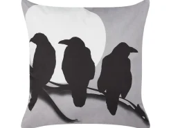 Beliani Koristetyyny Sametti Harmaa 45 X 45 Cm 2 Kpl Oradea Cheap