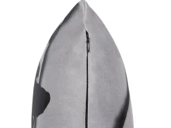 Beliani Koristetyyny Sametti Harmaa 45 X 45 Cm 2 Kpl Oradea Cheap