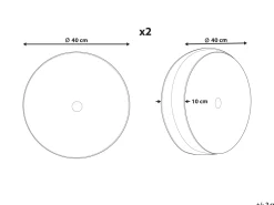 Beliani Koristetyyny Sametti Harmaa 40 Cm 2 Kpl Udala Clearance