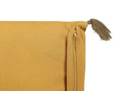Beliani Koristetyyny Sametti Keltainen 45 X 45 Cm 2 Kpl Rheum Store