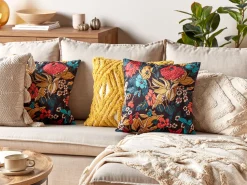 Beliani Koristetyyny Sametti Monivarinen 45 X 45 Cm 2 Kpl Protea Outlet