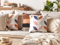 Beliani Koristetyyny Sametti Monivarinen 45 X 45 Cm 2 Kpl Quinoa Discount