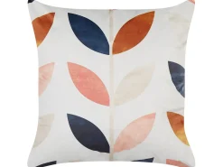 Beliani Koristetyyny Sametti Monivarinen 45 X 45 Cm Quinoa Hot