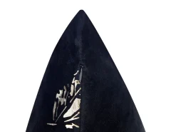 Beliani Koristetyyny Sametti Musta 45 X 45 Cm 2 Kpl Goldenrod New