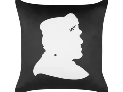 Beliani Koristetyyny Sametti Mustavalkoinen 45 X 45 Cm 2 Kpl Franklinia Sale