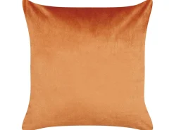 Beliani Koristetyyny Sametti Oranssi 45 X 45 Cm 2 Kpl Crocus Hot