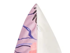 Beliani Koristetyyny Sametti Pastellipinkki 45 X 45 Cm 2 Kpl Anemones Fashion