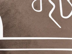 Beliani Koristetyyny Sametti Ruskea Kasvokuvio 45 X 45 Cm 2 Kpl Philodendron Sale