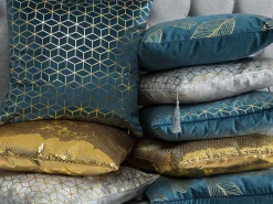 Beliani Koristetyyny Sametti Sinivihrea 45 X 45 Cm 2 Kpl Freesia Cheap