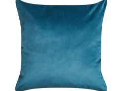 Beliani Koristetyyny Sametti Sininen 45 X 45 Cm 2 Kpl Monstera Hot