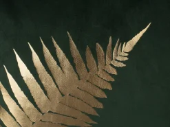 Beliani Koristetyyny Sametti Tummanvihrea 45 X 45 Cm 2 Kpl Fern Hot