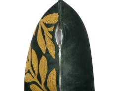 Beliani Koristetyyny Sametti Tummanvihrea/Kulta 45 X 45 Cm 2 Kpl Mistletoe Shop