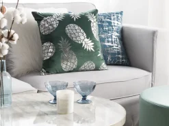 Beliani Koristetyyny Sametti Tummanvihrea 45 X 45 Cm 2 Kpl Astilbe Online