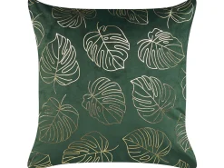 Beliani Koristetyyny Sametti Tummanvihrea 45 X 45 Cm 2 Kpl Monstera Cheap