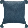 Beliani Koristetyyny Sametti Tummansininen 45 X 45 Cm Setaria Best
