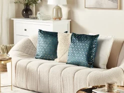 Beliani Koristetyyny Sametti Tummansininen 45 X 45 Cm 2 Kpl Celosia Best