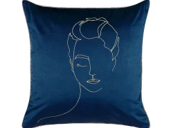 Beliani Koristetyyny Sametti Tummansininen 45 X 45 Cm 2 Kpl Crocus Best Sale