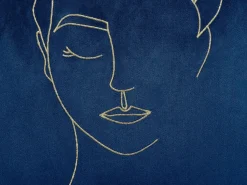 Beliani Koristetyyny Sametti Tummansininen 45 X 45 Cm 2 Kpl Crocus Best Sale