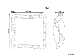 Beliani Koristetyyny Sametti Vaaleanpunainen 42 X 42 Cm 2 Kpl Kalanchoe Cheap