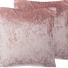 Beliani Koristetyyny Sametti Vaaleanpunainen 45 X 45 Cm 2 Kpl Hosta Cheap