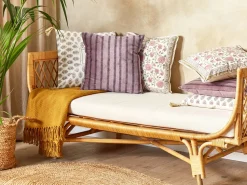 Beliani Koristetyyny Sametti Vaaleanpunainen 45 X 45 Cm Agapanthus Fashion