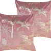 Beliani Koristetyyny Sametti Vaaleanpunainen 45 X 45 Cm 2 Kpl Caranday Store